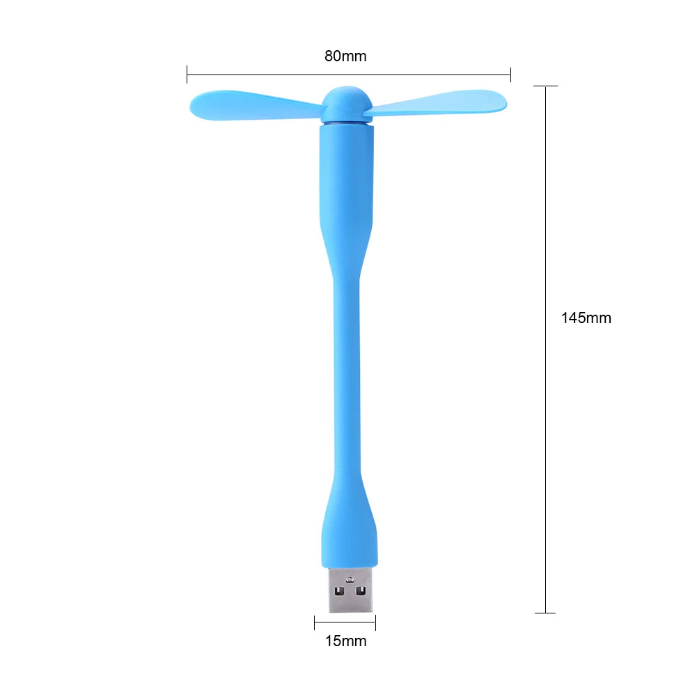 Mini Flexible USB Fan - Bendable Portable Hand Fan for Power Bank, Laptop, PC, and AC Charger - Premium fan from Lizard Vigilante - Just $11.99! Shop now at Lizard Vigilante