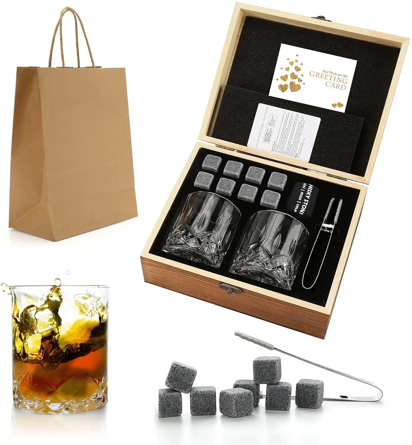 Whiskey Stone Set - Elevate Your Drinking Experience - Premium whiskey stone from Lizard Vigilante - Just $59.99! Shop now at Lizard Vigilante