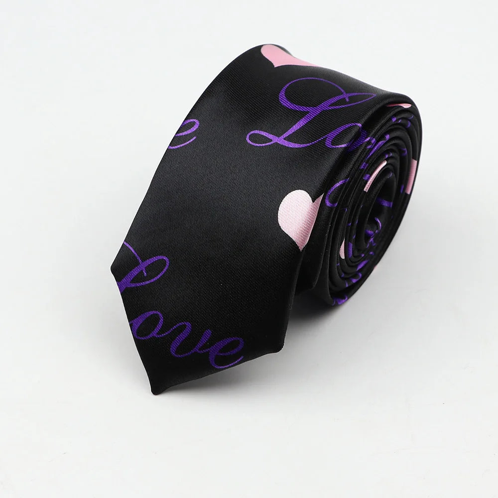 Midnight Soundcheck Skinny Tie – Color Blast Music Notes & Piano Neck Tie For Stage Misfits And Loud Offices