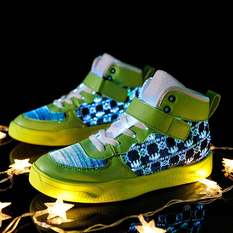 UncleJerry 2020 New Fiber Optic Shoes big boys girls and adult USB Rechargeable Glowing Sneakers Party Shoes Cool Street Shoes - Premium  from Lizard Vigilante - Just $73.99! Shop now at Lizard Vigilante