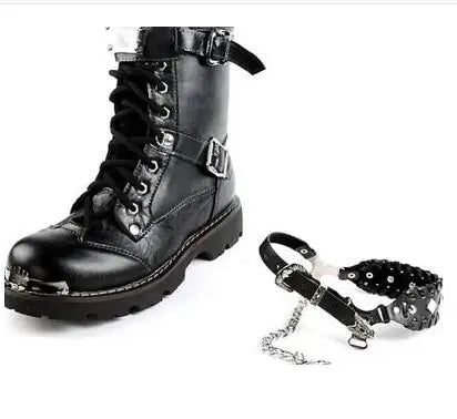 Rivet Rage Boot Chains 2025 – Rock Punk Stage Anklet Accessory for Men & Women