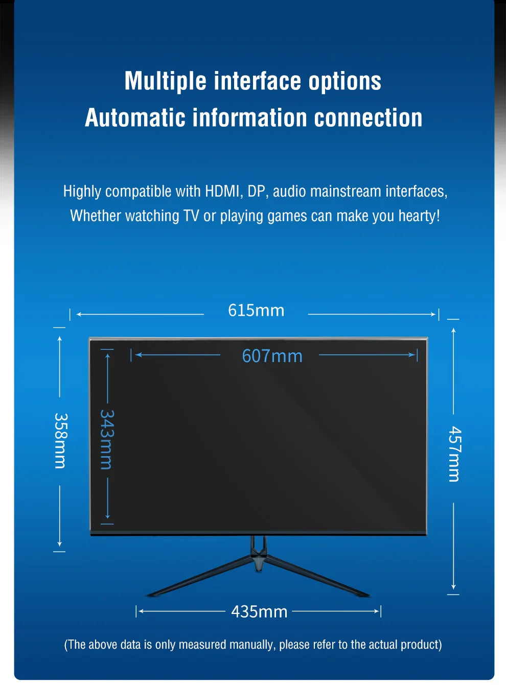 Anmite  27"IPS 4K HDR UHD [3840 x 2160] Gaming Monitor PC HDMI Led Display