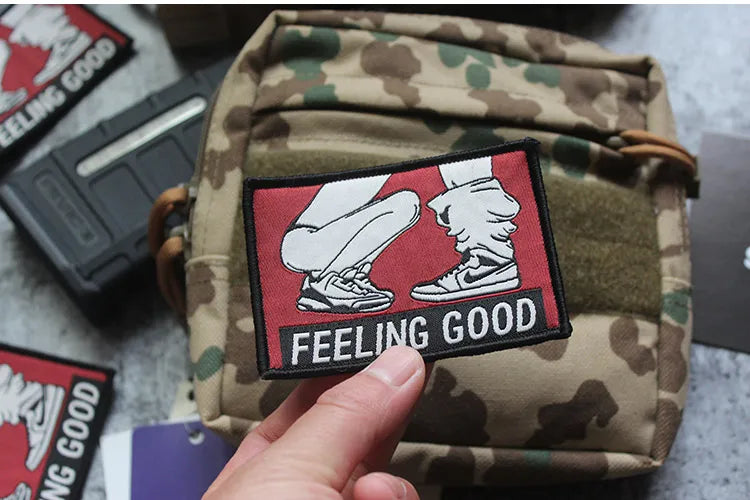 Feeling Good Adult Humor Patch – Funny 3D Embroidered Badge for Jackets, Backpacks, and Biker Gear - Premium patch from Lizard Vigilante - Just $15.99! Shop now at Lizard Vigilante