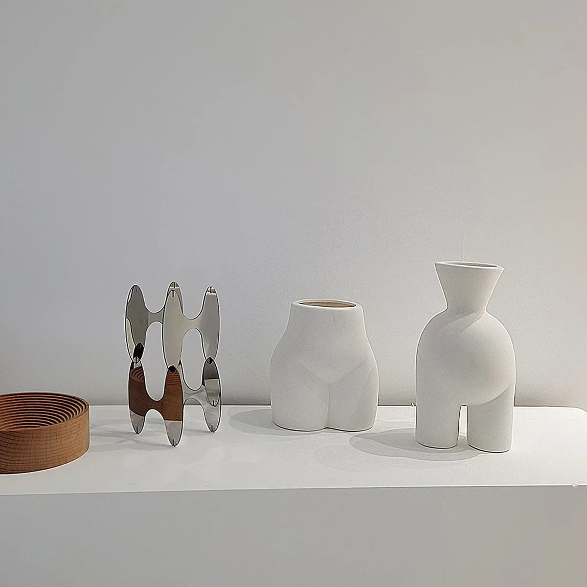 Medieval Style Mirror Combination Metal Sculpture Geometric Acrylic Art Installation Home Decoration Creative Ornaments