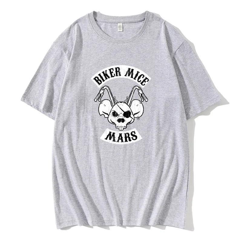 Biker Mice Mars Skull T Shirt Pirates Mouse Motorcycle Cool Tshirts Funny Mens Retro Skull Head T-Shirts 3D - Lizard Vigilante