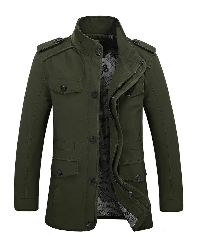 High Quality Men's Casual Jacket 6XL Male Windbreaker Oversized Cotton Classic Jackets Men Clothing Trench Coat A4F5806