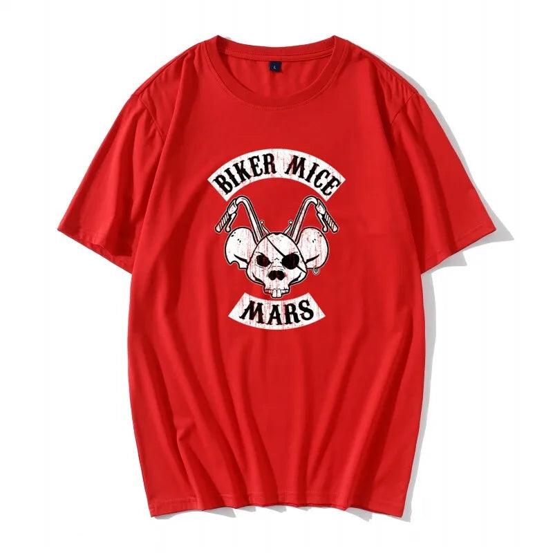 Biker Mice Mars Skull T Shirt Pirates Mouse Motorcycle Cool Tshirts Funny Mens Retro Skull Head T-Shirts 3D - Lizard Vigilante