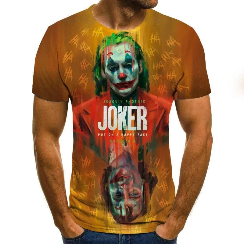 Joker 3D Print T Shirt Men Women Vendetta Tshirt Summer Casual Short Sleeve O-neck Streetwear Tops & Tees - Premium T-shirt from Lizard Vigilante - Just $24.39! Shop now at Lizard Vigilante