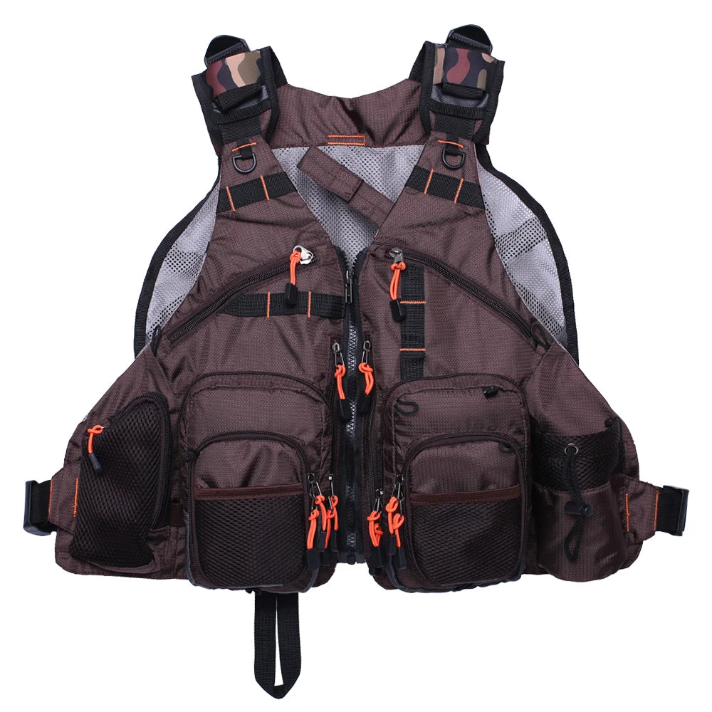 New Men's Adjustable Fly Fishing Vest  Outdoor Trout Packs Mesh Fishing Vest Tackle Bag Jacket Clothes - Premium  from Lizard Vigilante - Just $68.99! Shop now at Lizard Vigilante