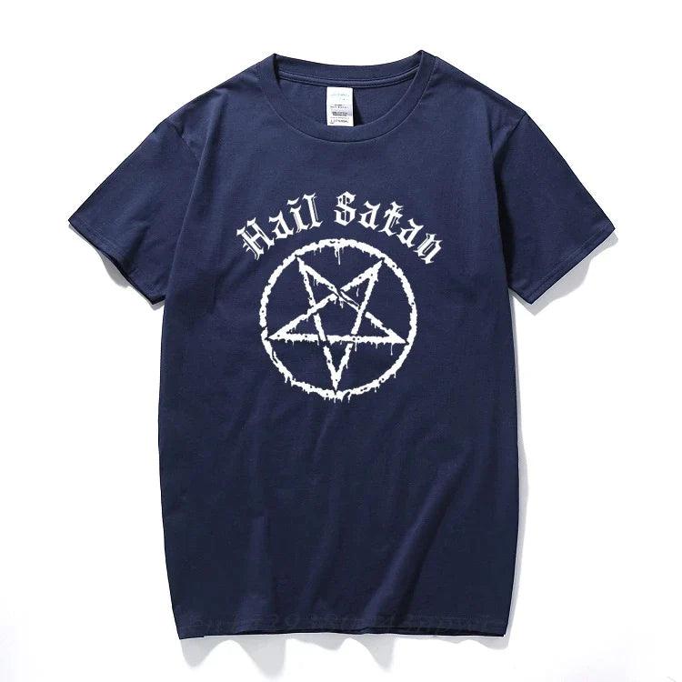 Hail Satan T-Shirt Pentagram - Lizard Vigilante