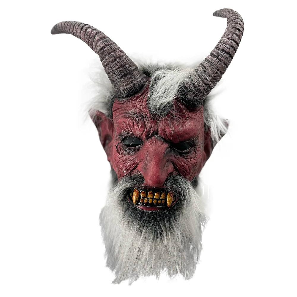 Hand Painted Lord Satan Latex Mask Devil Head Horror Demon Scary Halloween Masks Party Movie Cosplay Costumes Dress - Premium  from Lizard Vigilante - Just $36.66! Shop now at Lizard Vigilante