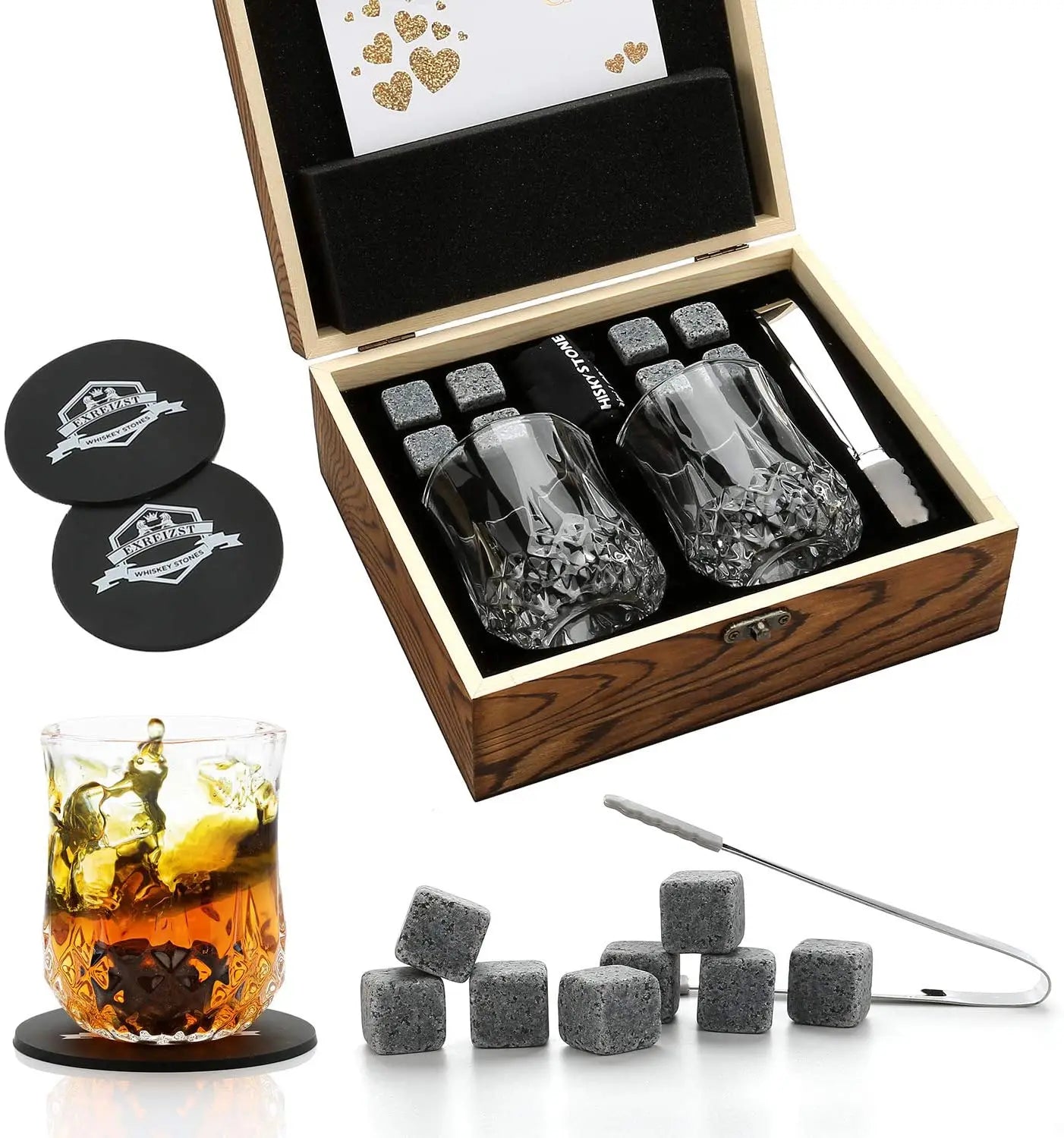 Whiskey Stone Set - Elevate Your Drinking Experience - Premium whiskey stone from Lizard Vigilante - Just $59.99! Shop now at Lizard Vigilante