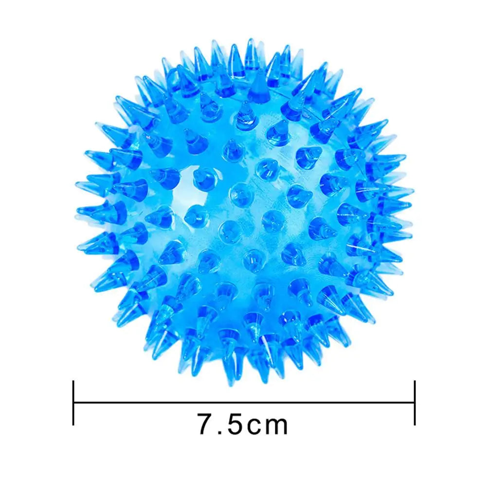 Dog Squeaky Toys Colorful Soft Rubber Luminous Pet Puppy Dog Chewing Playing Elastic Hedgehog Ball Toy Small Pet Supplies - Premium  from Lizard Vigilante - Just $15.99! Shop now at Lizard Vigilante