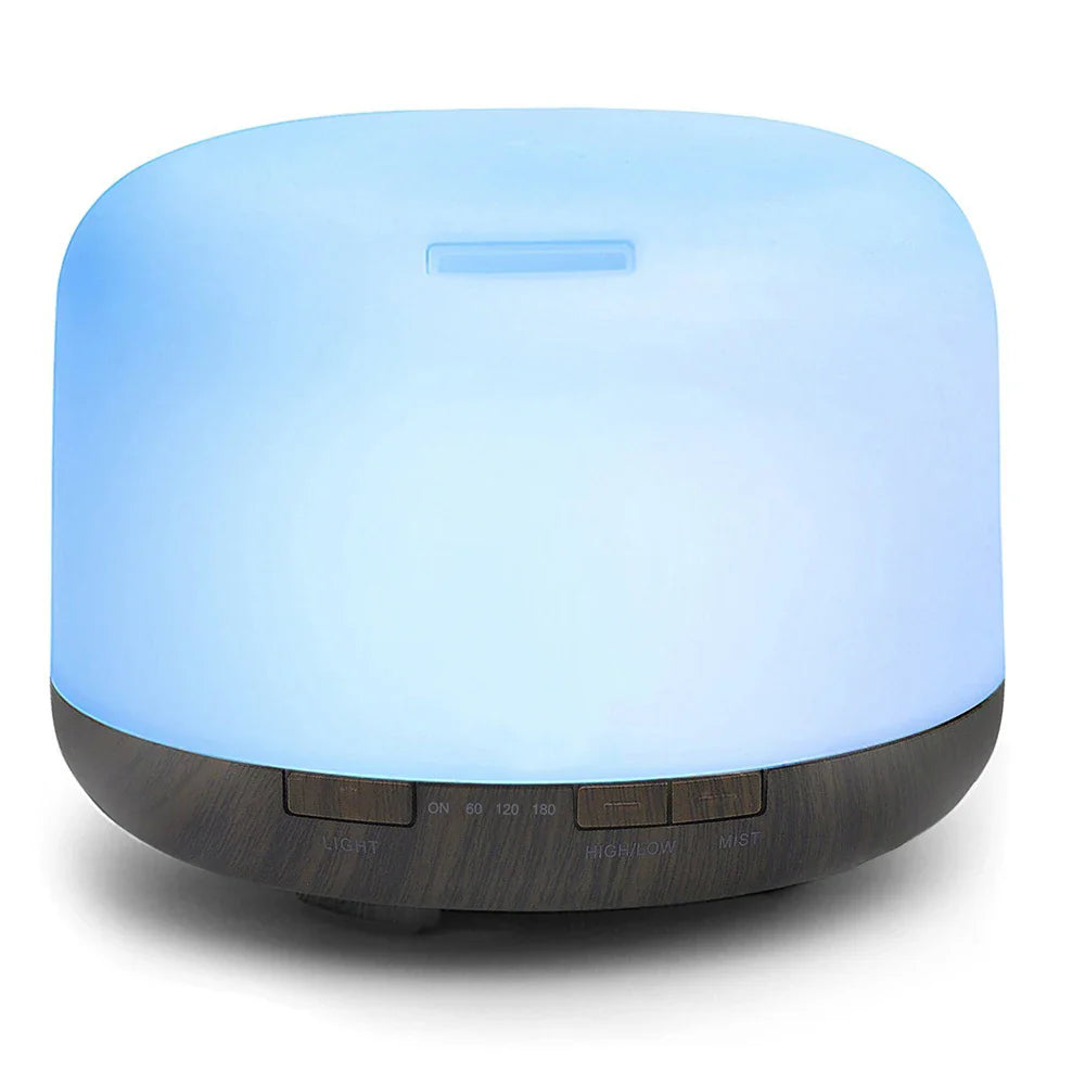 300 500ML Air Humidifier With Remote Control Colorful Non-printed Ultrasound Aroma Diffuser Pure White Dark Light Wood Grain