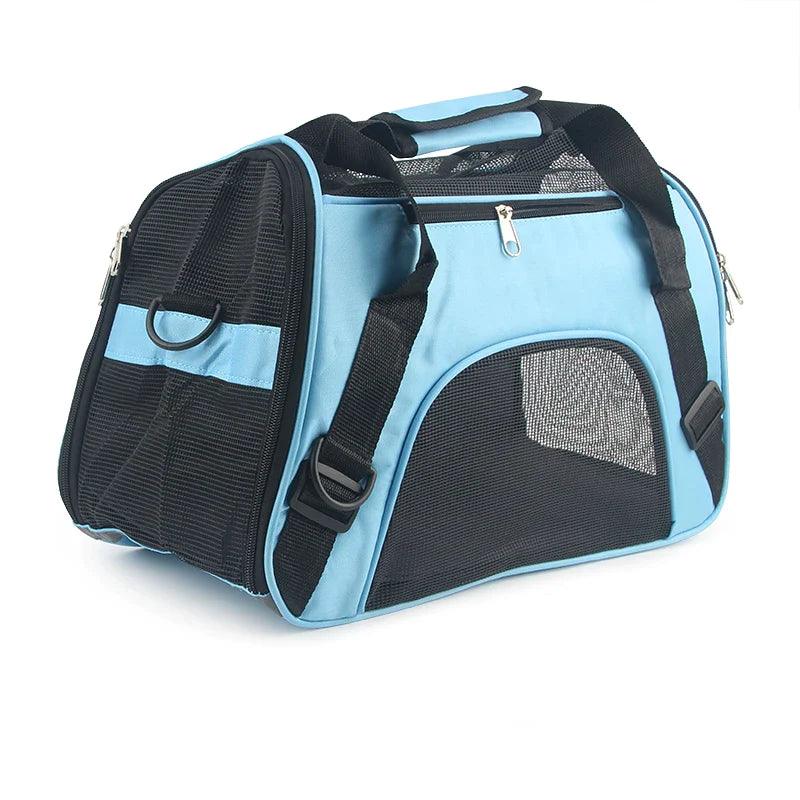 Soft-sided Carrying Portable Pet Bag Pink Dog Carrier Bags Blue Cat Travel Breathable Handbag - Lizard Vigilante