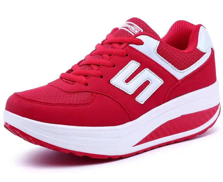 Women's Sneakers Platform Wedge Light Weight zapatillas Running Shoes For Woman Swing Shoes Breathable Sports Slimming - Premium  from Lizard Vigilante - Just $48.99! Shop now at Lizard Vigilante