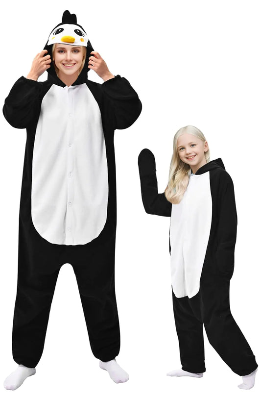 Onesie Pajamas Unisex Adult Kid for Women Men Animal Costume Cute Onesies Flannel Cartoon Cosplay Halloween Sleepwear