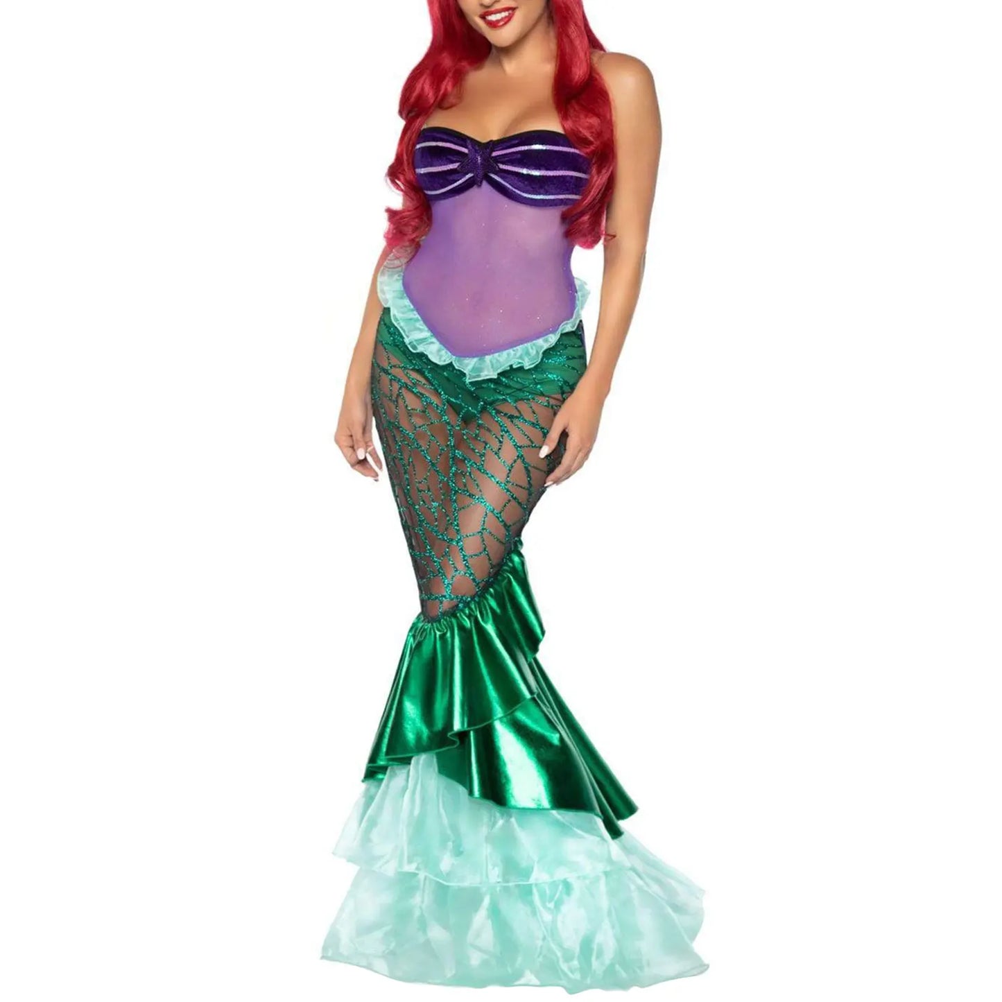 Hirigin Anime Sensual Mermaid Ariel Princess Costume – Adult Women’s Halloween Mermaid Dress - Premium Cosplay Costumes from Lizard Vigilante - Just $44.88! Shop now at Lizard Vigilante