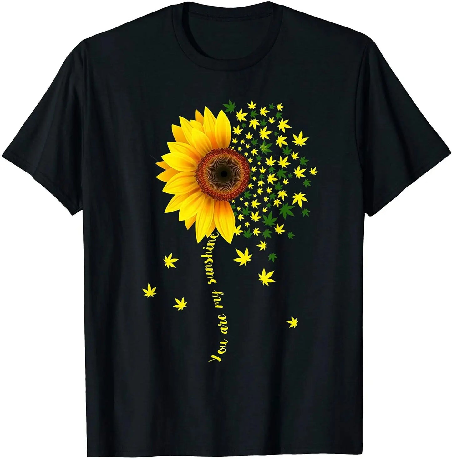 Sunflower Cannabis Weed Leaf Lover T-Shirt – Vintage Men’s Gift Tee - Premium T-Shirt from Lizard Vigilante - Just $29.88! Shop now at Lizard Vigilante