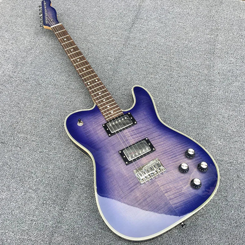 Purple Flame Riotcaster TL — Custom-Shop Electric Guitar With Maple Neck & Rosewood Fury