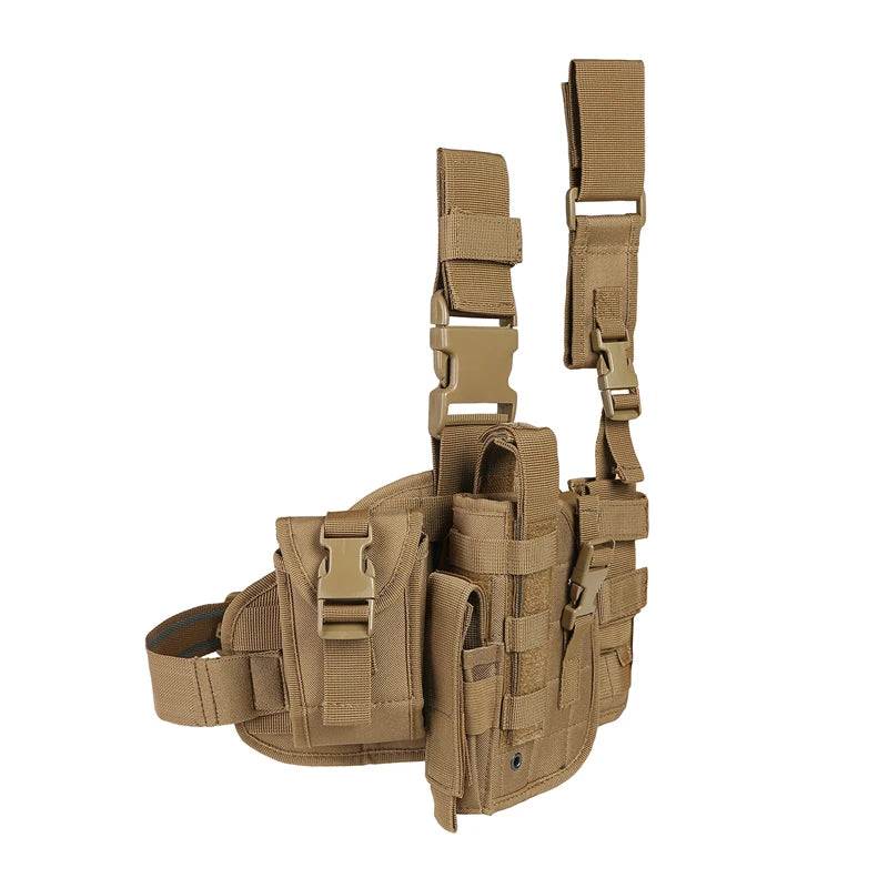 Tactical Leg Gun Holster Outdoor Multi-function Camouflage Bag Tied Leg Pistol Protective Cover Phone Pocket Hunting Gear - Premium  from Lizard Vigilante - Just $29.99! Shop now at Lizard Vigilante