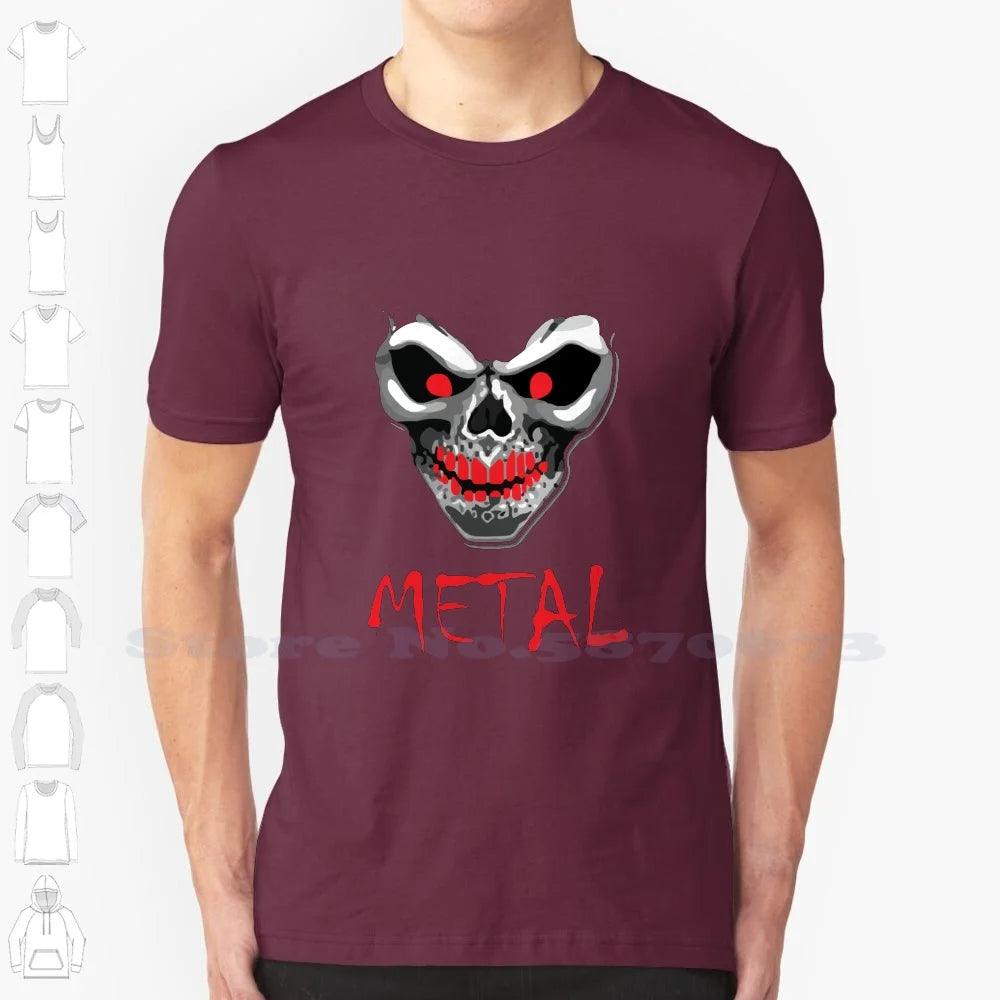 Heavy Metal Music Skull Devil 100% Cotton T-Shirt Heavy Metal Music Hard And Roll Dark Underground Emo Electric Guitar Case Cool - Lizard Vigilante