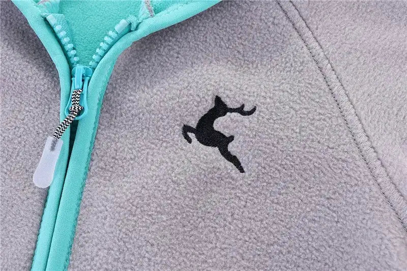 Mudkingdom Autumn Spring Girls Boys Hooded Fleece Jacket Windbreaker Zip up Reindeer Outerwear for Kids Clothes Children's Coat