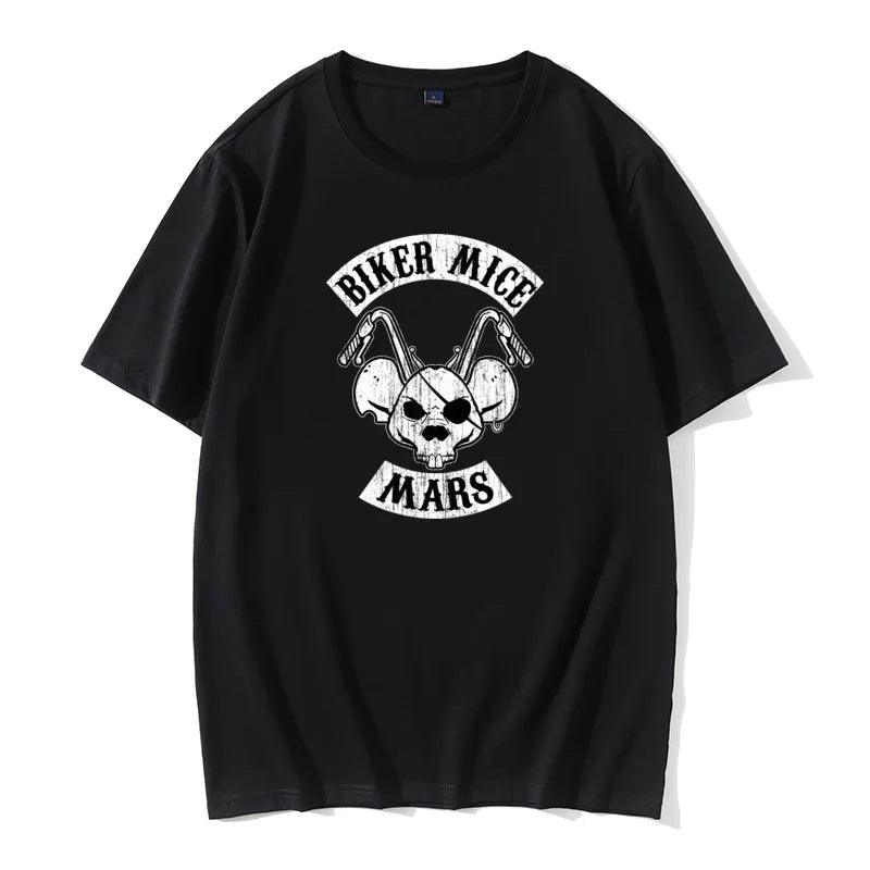 Biker Mice Mars Skull T Shirt Pirates Mouse Motorcycle Cool Tshirts Funny Mens Retro Skull Head T-Shirts 3D - Lizard Vigilante