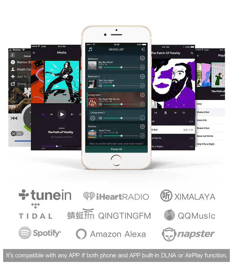 Portable Speaker Smart Bluetooth Wireless 10W Mini Speaker Compact Powerful 2200mAh Support Alexa Spotify Tunein Streaming Music