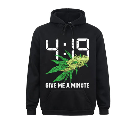 Custom 419 Give Me A Minute 420 Weed Funny Marijuana Lover Gifts Mens Sweatshirts Rife Lovers Day Long Sleeve Hoodies Sportswear - Premium Long-sleeve hoodie from Lizard Vigilante - Just $33.99! Shop now at Lizard Vigilante