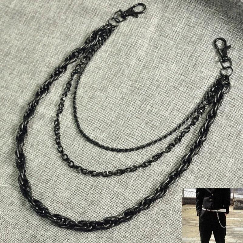 Vintage Punk Skull Pants Chain Heavy Waist Chain Men Cool Jeans Chain Keychain Wallet Chain Gothic Biker Fashion Accessories - Lizard Vigilante