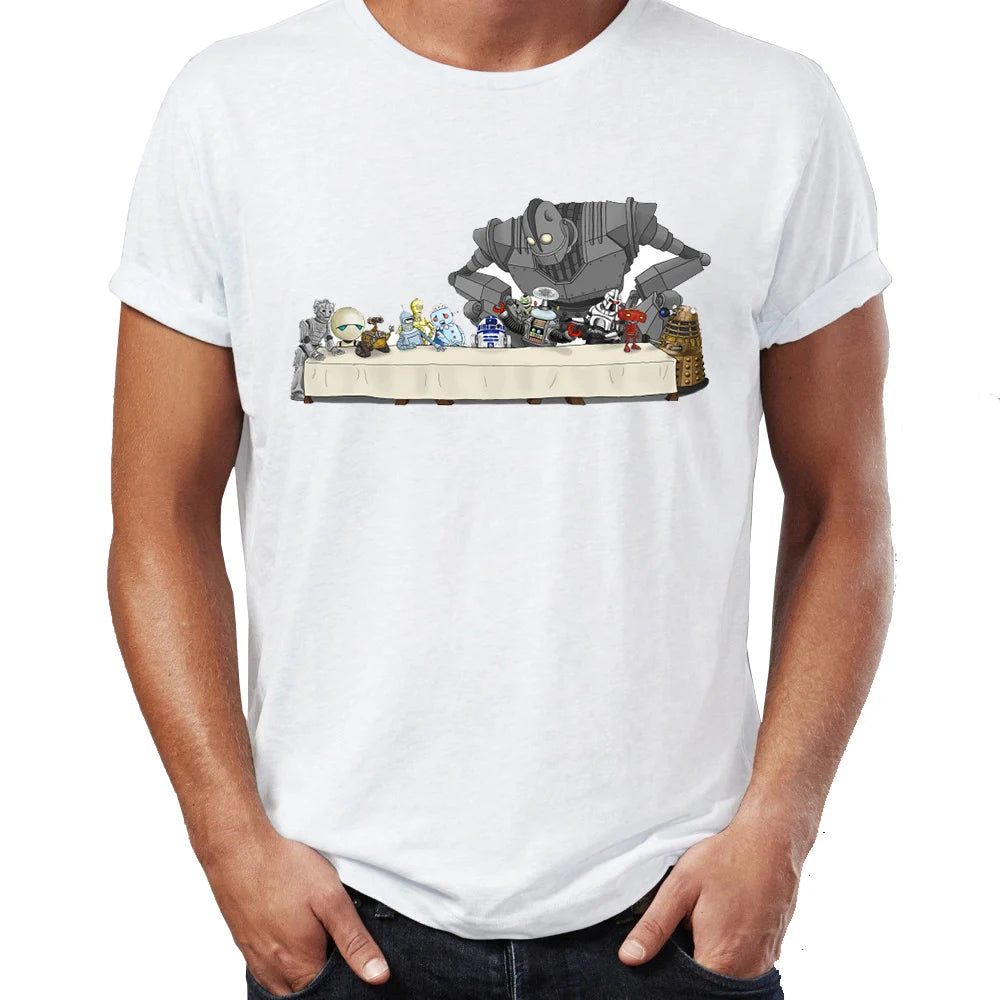 Brand New Men T Shirts 100% Cotton Driod Imperial Road Abby Road R2D2 C3PO Game Awesome Artwork Print Tee Shirts Oversize Tshirt - Premium T-Shirt from Lizard Vigilante - Just $23.99! Shop now at Lizard Vigilante