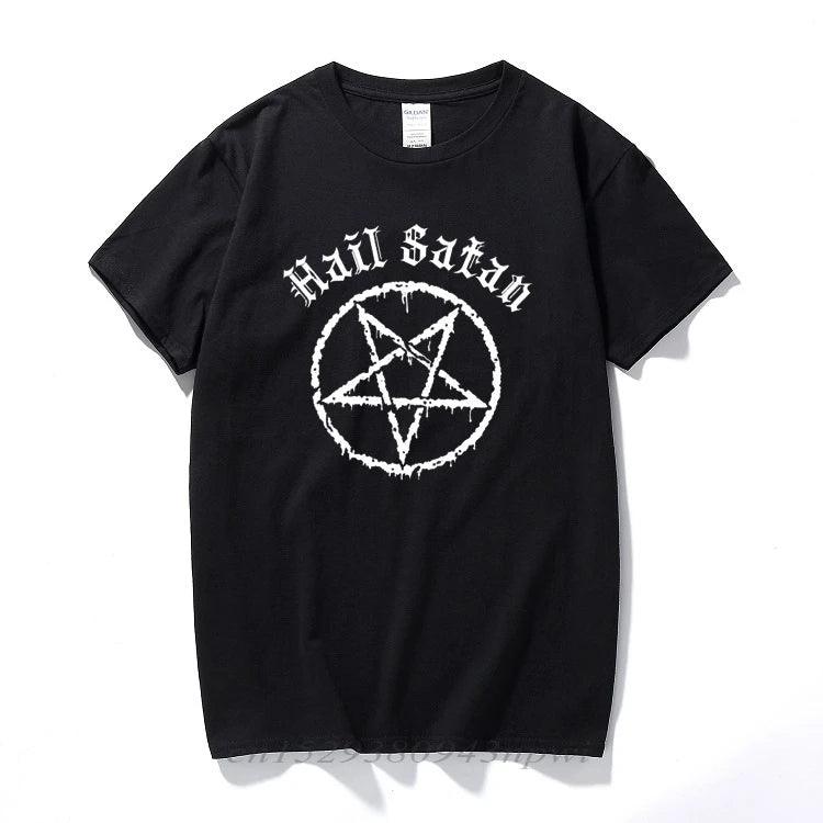 Hail Satan T-Shirt Pentagram - Lizard Vigilante