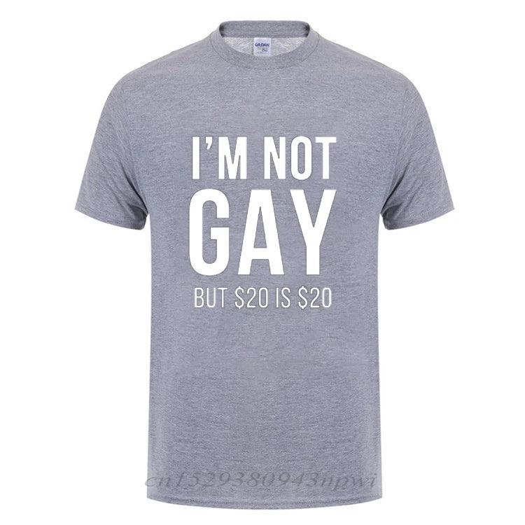 I'm Not Gay But 20 is 20 Funny T-shirt For Man Bisexual Lesbian LGBT Gay Pride Birthdays Party Gifts Cotton T Shirt - Lizard Vigilante