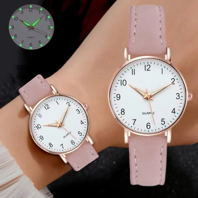 Rojozor Women's Fashion Casual Quartz Watch - Simple Small Dial Leather Strap Wristwatch with Luminous Hands - Premium wristwatch from Lizard Vigilante - Just $28.88! Shop now at Lizard Vigilante