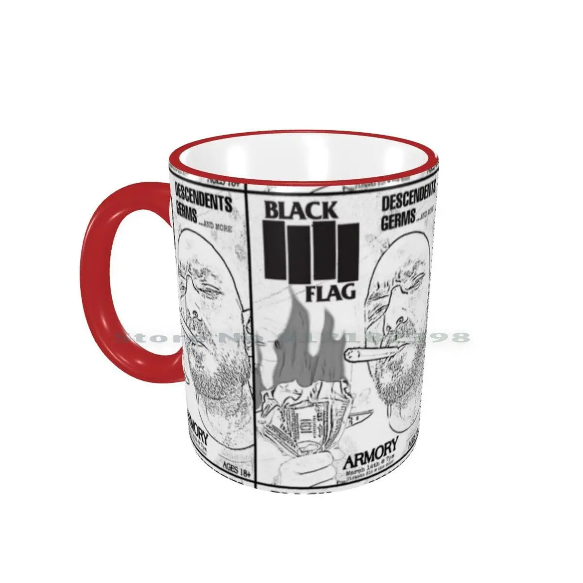 Black Flag Armory Ceramic Mug – Punk, Thrash Metal, and Protest-Themed Coffee Cup - Premium Ceramic Mugs from Lizard Vigilante - Just $22.88! Shop now at Lizard Vigilante