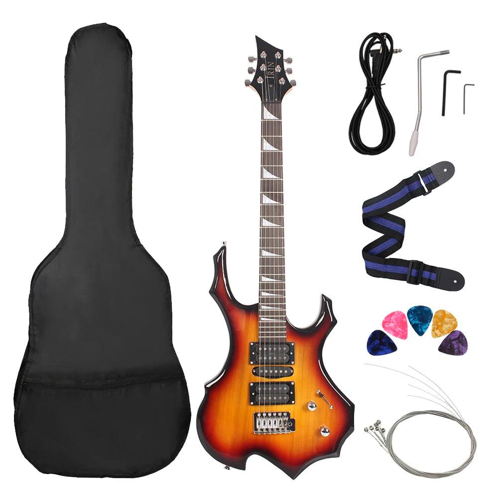 IRIN 24 Frets 6 Strings Electric Guitar Maple Body Electric Guitar Guitarra With Bag Speaker Necessary Guitar Parts & Accessories - Lizard Vigilante