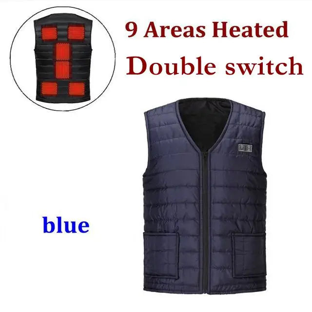 Men's Smart Heating Cotton Vest - 9 Heating Areas for Ultimate Warmth | Casual Flexible Thermal Jacket (M-7XL) - Premium heated vest from Lizard Vigilante - Just $46.88! Shop now at Lizard Vigilante