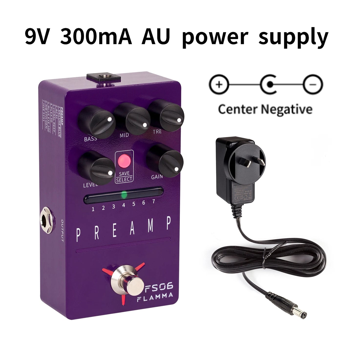 ⚡ FLAMMA FS06 Tone Reaper Preamp Pedal — 7-Channel Digital Amp Simulator with Preset Slots, Dual Modes & Built-In Cab Simulation