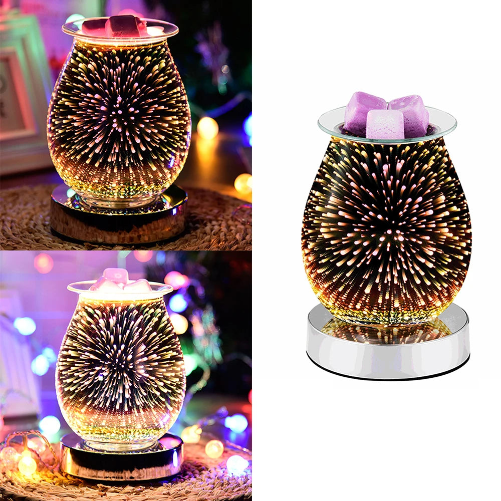 3D Fireworks Effect Electric Wax Melter & Aromatherapy Machine - Premium Aromatherapy machine from Lizard Vigilante - Just $38.88! Shop now at Lizard Vigilante