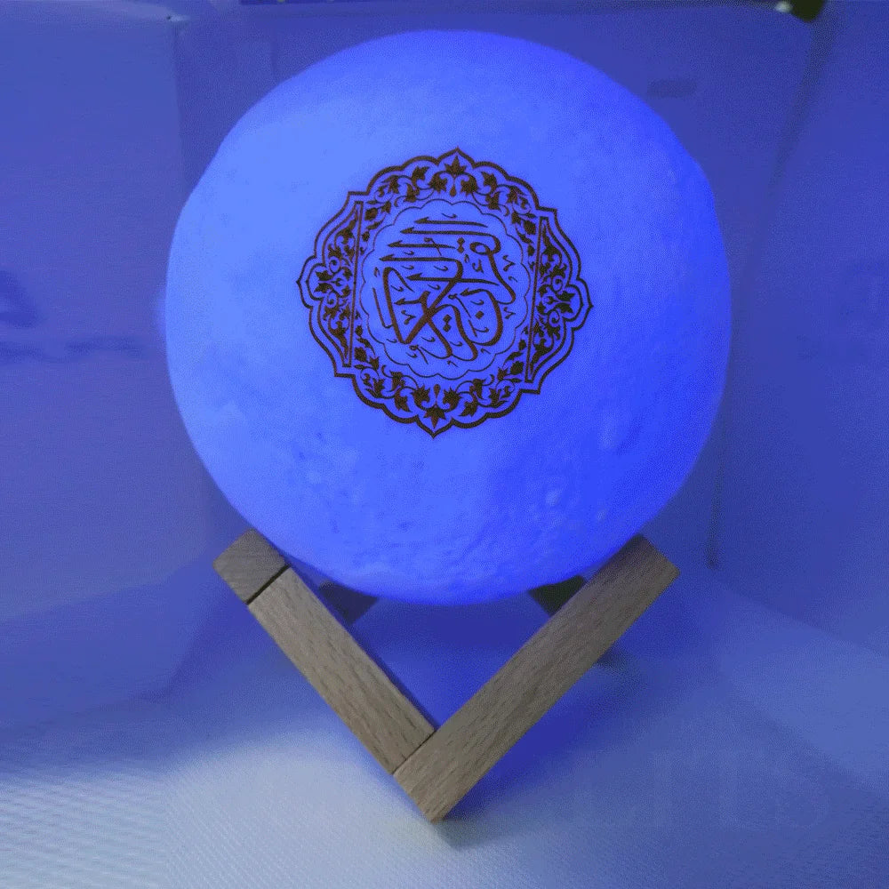 Quran Bluetooth Speakers Colorful Remote Control Small Moonlight LED Night Light Moon Lamp Moonlight Wireless Quran Speaker