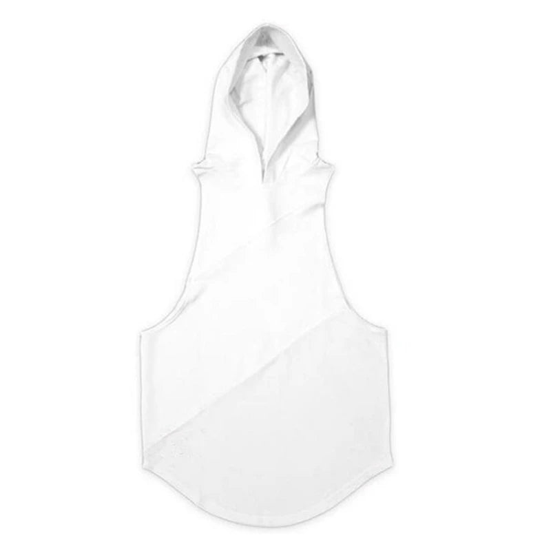 "THRASH & SWEAT" Muscle Hoodie Tank – Men’s Cotton Gym Stringer with Hood | Shred-Ready Sleeveless Vest for Hardcore Training & Street Heat - Premium vest from dsers - Just $34.99! Shop now at Lizard Vigilante