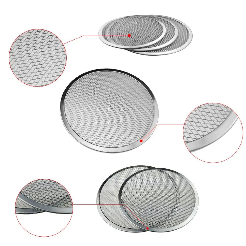 Non-Stick Aluminum Pizza Screen Pan - Seamless Baking Tray, 6-22 Inch, Eco-Friendly Metal Net Bakeware - Premium baking tray from Lizard Vigilante - Just $12.88! Shop now at Lizard Vigilante