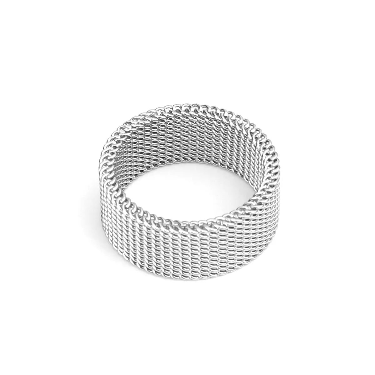 1 Piece Punk Circle Twist Weaving Joint Ring 304 Stainless Steel Unadjustable Silver Color Geometric Twist Minimalist Jewelry - Premium ring from Lizard Vigilante - Just $17.99! Shop now at Lizard Vigilante