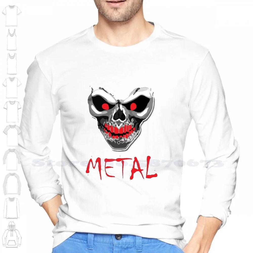 Heavy Metal Music Skull Devil 100% Cotton T-Shirt Heavy Metal Music Hard And Roll Dark Underground Emo Electric Guitar Case Cool - Lizard Vigilante