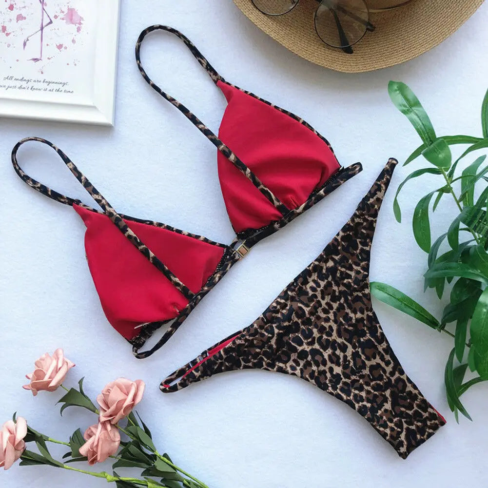 Women Swimsuit Leopard Bikini 2024 Summer Beach Bikini Set Ladies Holiday Swimwear Swimming Pool Bathing Suit - Premium  from Lizard Vigilante - Just $23.99! Shop now at Lizard Vigilante