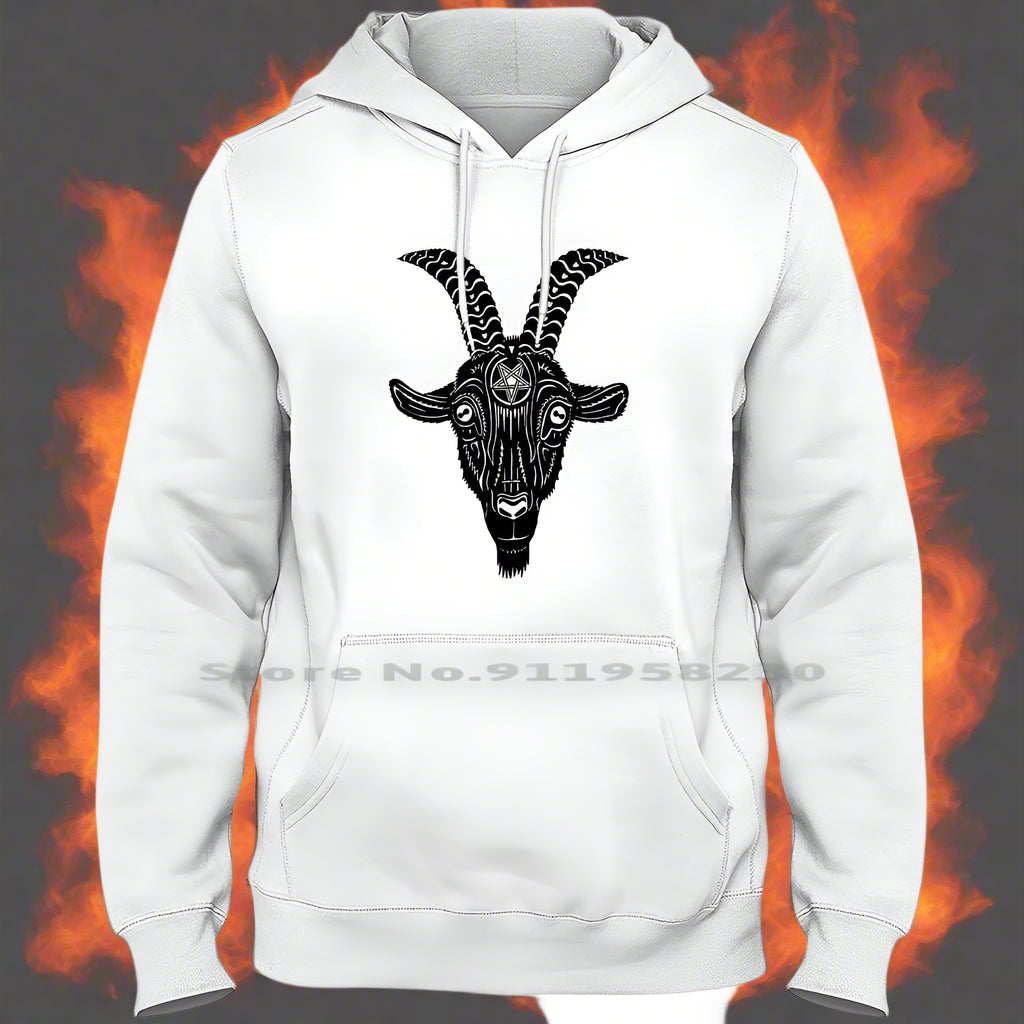 Midnight Feast Black Metal Goat Hoodie – Gothic Nightcore Edition for Fans of Delicious Darkness - Premium hoodie from Lizard Vigilante - Just $35.99! Shop now at Lizard Vigilante