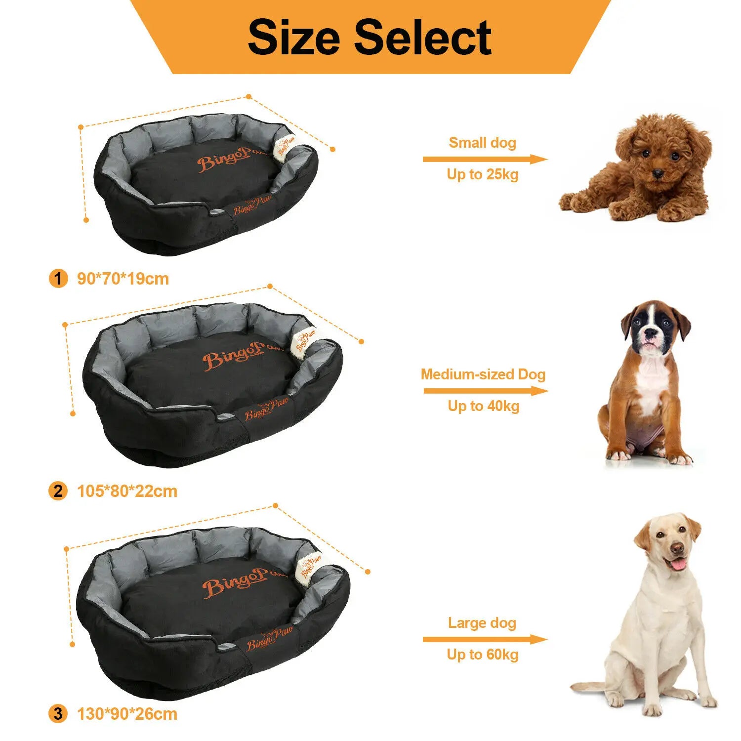 Waterproof XXL Extra Large Jumbo Orthopedic Sofa Dog Bed Pet Mat Kennel Washable Basket Pillow Comfy Bed - Premium  from Lizard Vigilante - Just $84.99! Shop now at Lizard Vigilante