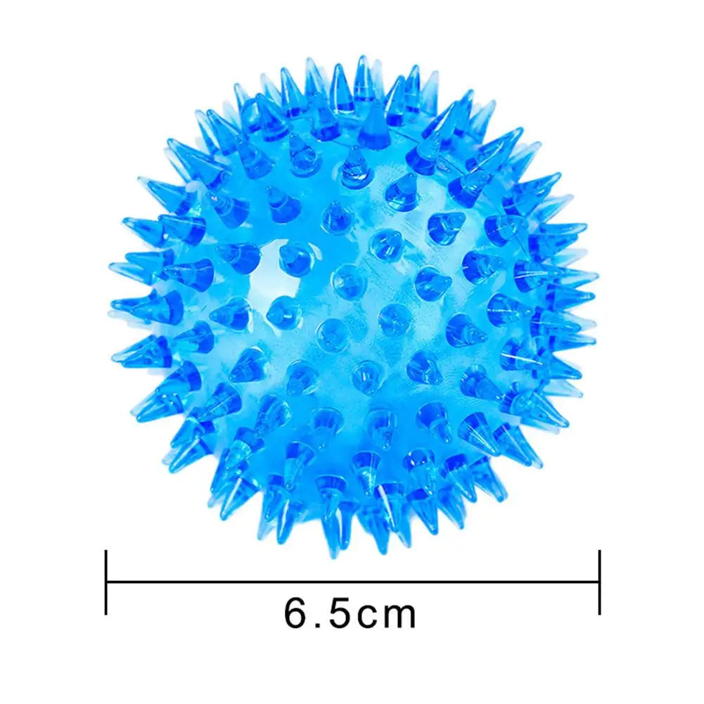 Dog Squeaky Toys Colorful Soft Rubber Luminous Pet Puppy Dog Chewing Playing Elastic Hedgehog Ball Toy Small Pet Supplies - Premium  from Lizard Vigilante - Just $15.99! Shop now at Lizard Vigilante