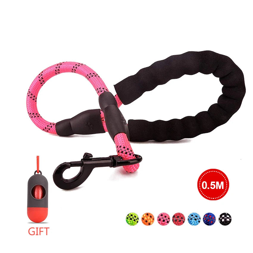 Reflective Strong Dog Leash 1.5M Long - Heavy Duty Nylon Rope Leash with Padded Handle for Comfortable Training and Walking - Premium pet leash from Lizard Vigilante - Just $18.88! Shop now at Lizard Vigilante